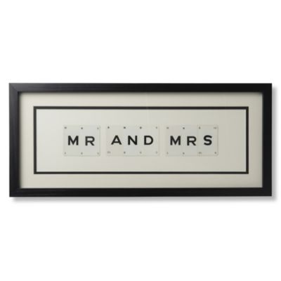 VINTAGE PLAYING CARDS Mr and Mrs frame