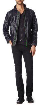 ARMANI JEANS High&ndash;shine zip&ndash;up jacket