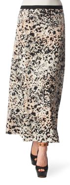 DKNY Printed silk maxi skirt