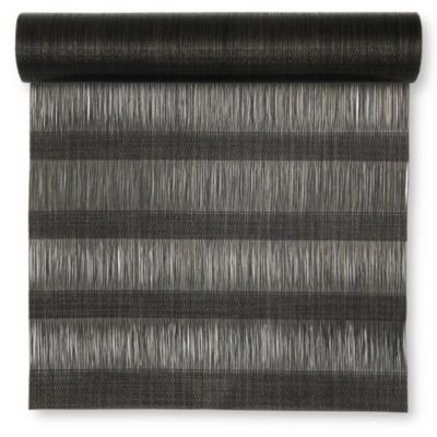 CHILEWICH Fringe stripe table runner mink