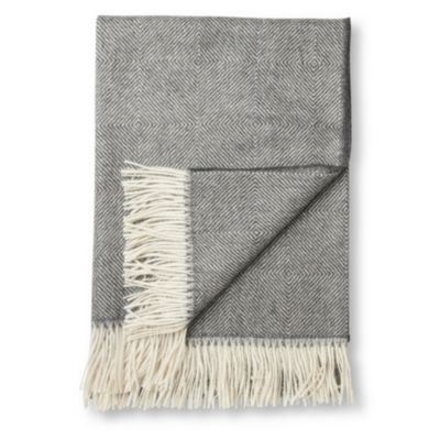 BRONTE Alpaca grey diamond throw