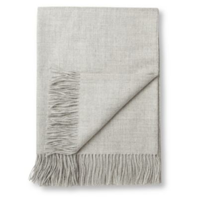 BRONTE Alpaca natural grey throw