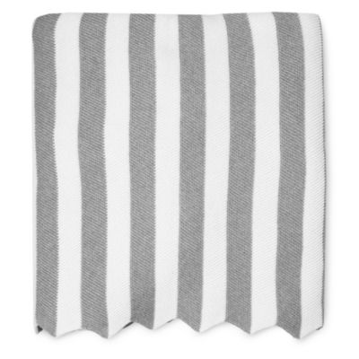 BY NORD Striped knitted throw