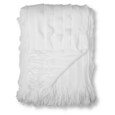 KAS White Ripple throw