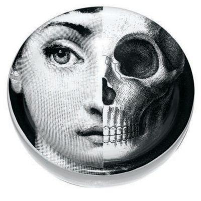 FORNASETTI Round porcelain ashtray