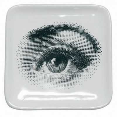 FORNASETTI Square 'Eye' ashtray