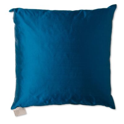 LINUM Silk cushion petrol