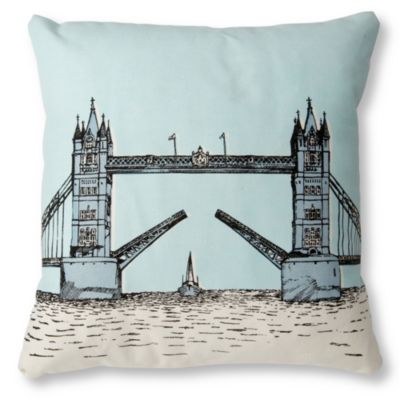 MR WINGATE Tower Bridge cushion cover with pad
