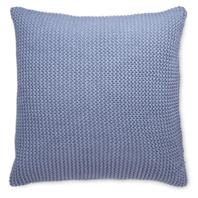 BY NORD Knitted cushion blue