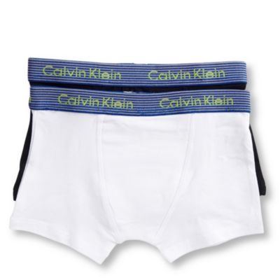 CALVIN KLEIN Pack of two striped logo boxers 4-14 years