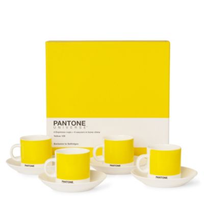 PANTONE Selfridges yellow Pantone 109 Espresso set