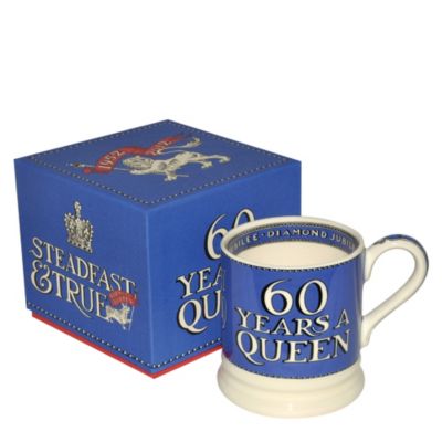 EMMA BRIDGEWATER Diamond Jubilee half pint boxed mug blue
