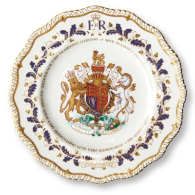 ROYAL CROWN DERBY Diamond Jubilee limited edition gadroon plate