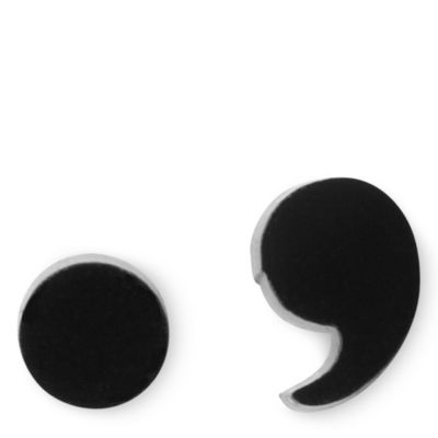 TATTY DEVINE Full stop and comma earrings