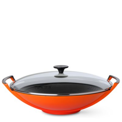 LE CREUSET Cast iron wok with lid 43cm