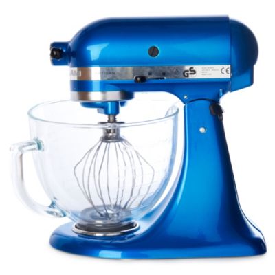 KITCHEN AID Artisan mixer electric blue glass bowl