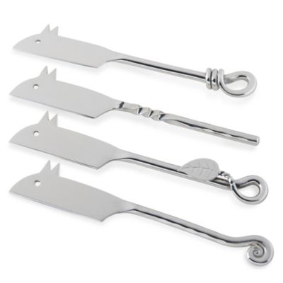 CULINARY CONCEPTS Set of four mini mouse cheese knives