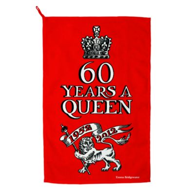 EMMA BRIDGEWATER Diamond Jubilee 60 Years a Queen tea towel