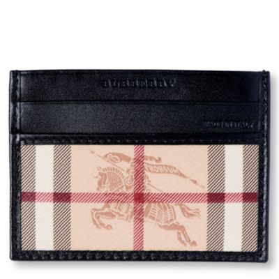 BURBERRY Haymarket check card case