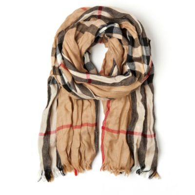 BURBERRY Giant check crinkled scarf