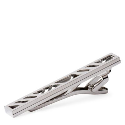 BURBERRY Cut&ndash;out checked tie bar
