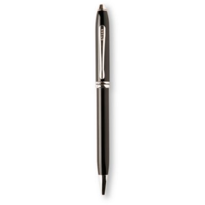 A T CROSS Townsend black lacquer ballpoint pen