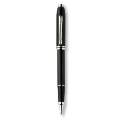 A T CROSS Townsend black lacquer selectip rollerball pen