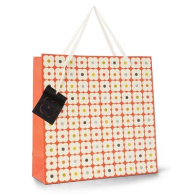 ORLA KIELY Orange multi flower large square bag