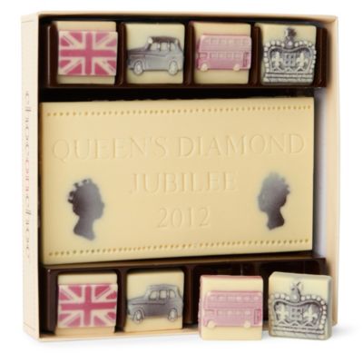 CHOCOLATE ON CHOCOLATE Queen's Diamond Jubilee chocolate box