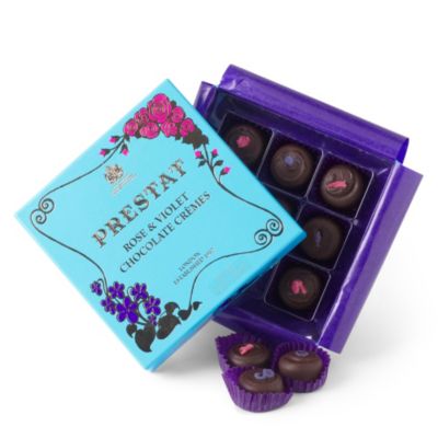 PRESTAT Rose & violet chocolate cremes 140g