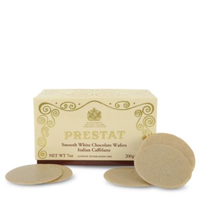 PRESTAT White chocolate wafers - caffe latte 200g