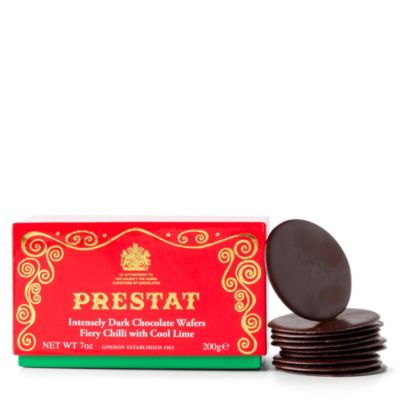 PRESTAT Dark chocolate wafers - chilli with cool lime 200g