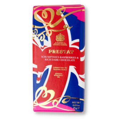 PRESTAT Diamond Jubilee dark chocolate and raspberry mini bar