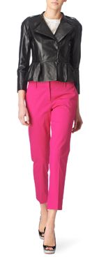 MIU MIU Peplum leather jacket