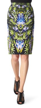 GIVENCHY Orchid print pencil skirt