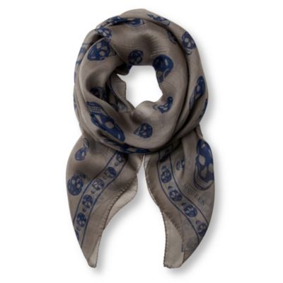 ALEXANDER MCQUEEN Chiffon skull scarf