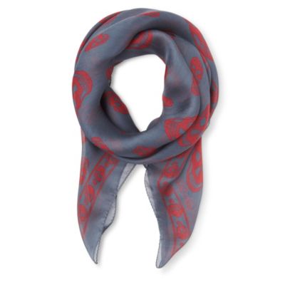 ALEXANDER MCQUEEN Chiffon skull scarf
