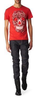 ALEXANDER MCQUEEN Paisley skull t&ndash;shirt