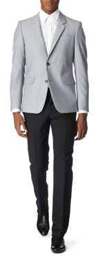 ALEXANDER MCQUEEN Two–button wool–blend suit jacket