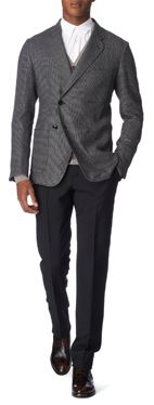 ALEXANDER MCQUEEN Single&ndash;breasted linen-blend jacket