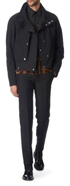 ALEXANDER MCQUEEN Funnel&ndash;neck bomber jacket