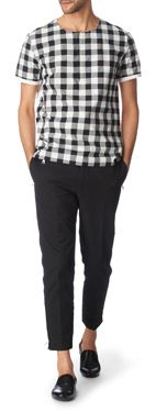 ALEXANDER MCQUEEN Check front t&ndash;shirt
