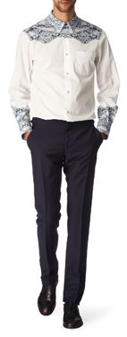ALEXANDER MCQUEEN Panel Print regular fit single cuff shirt