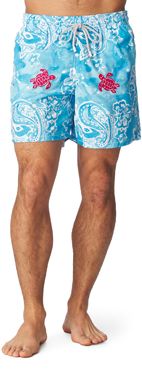 VILEBREQUIN Turtle hand&ndash;embroidered swim shorts