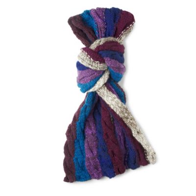 Rope tweed sweater scarf