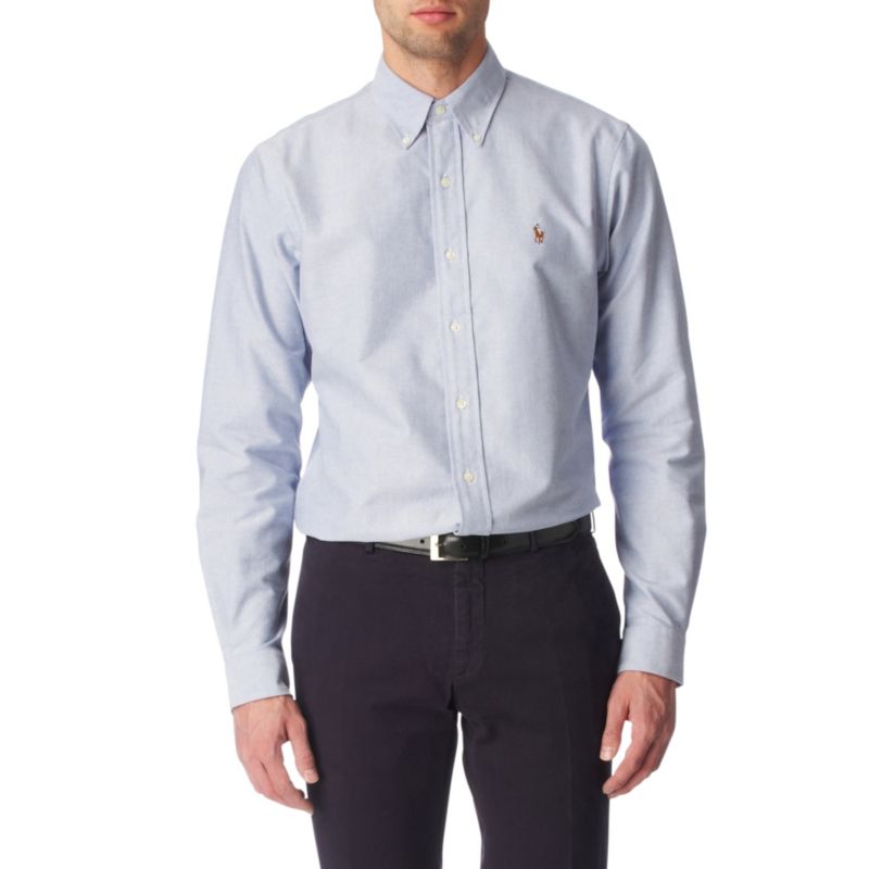 RALPH LAUREN Oxford custom–fit single cuff shirt