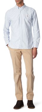 RALPH LAUREN Striped Oxford custom&ndash;fit single cuff shirt