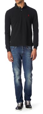RALPH LAUREN Custom&ndash;fit piqu&eacute; polo shirt