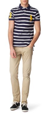 RALPH LAUREN Custom&ndash;fit Striped Big Pony polo shirt