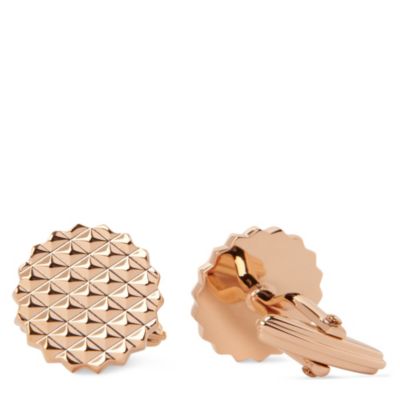 LANVIN Rose gold–plated patterned cufflinks